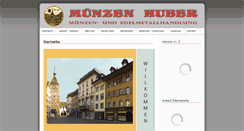 Desktop Screenshot of muenzen-huber.ch